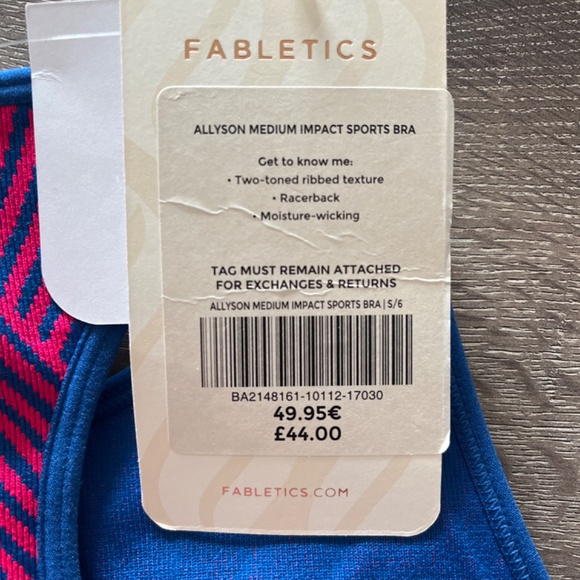 Fabletics Allyson Medium Impact Sports Bra (Size Small) - Picture 3 of 5